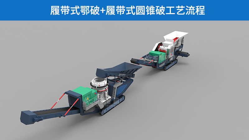 履帶式破碎篩工藝流程