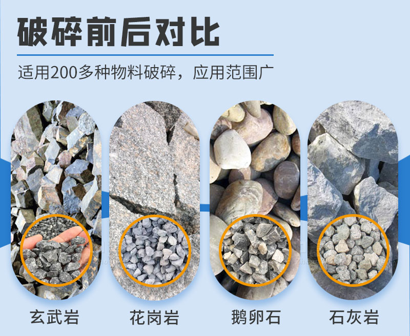 砂石破碎前后對(duì)比