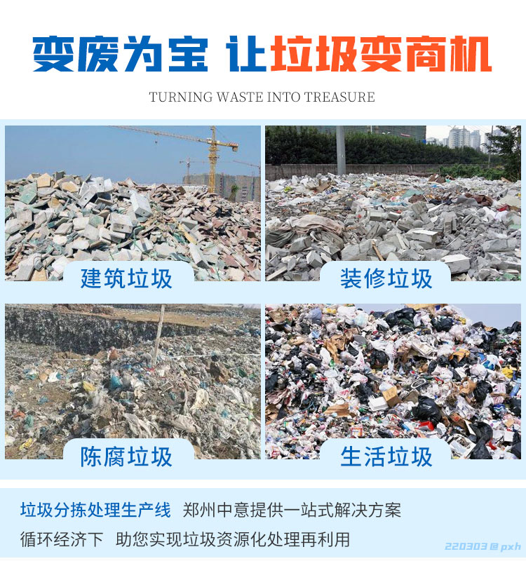裝修垃圾、陳腐垃圾成分復(fù)雜